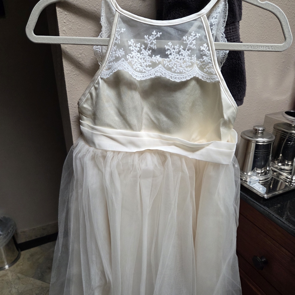 Charming Ivory Lace Kids Dress